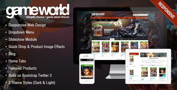 game store shopify theme - gameworld