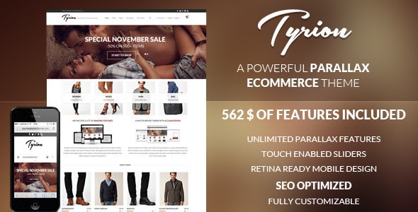tyrion - flexible parallax e-commerce theme