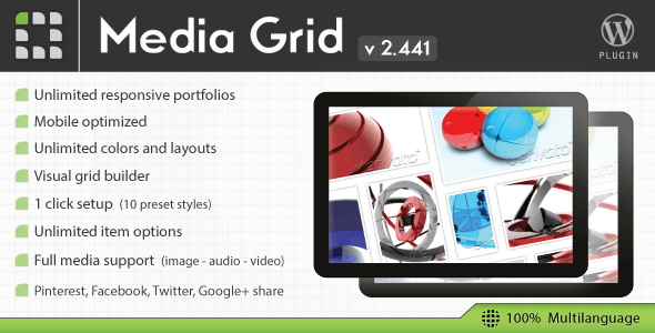 media grid - wordpress responsive portfolio