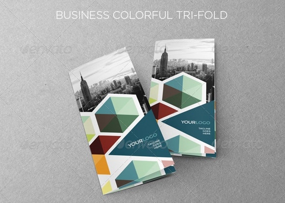 business colorful trifold
