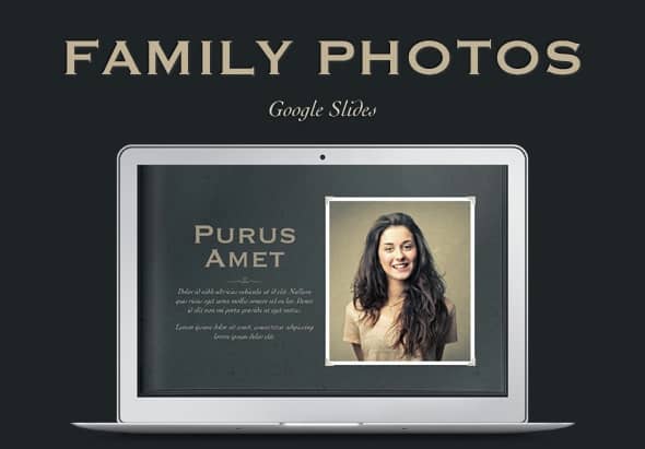 family photos google slides template
