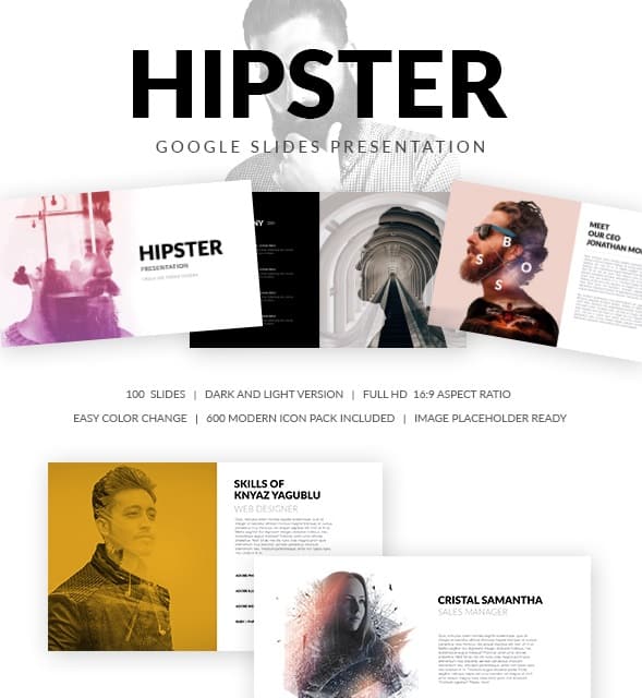 hipster google slides presentation template